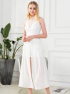 Choies White Lace Panel Split Front Midi Dress
