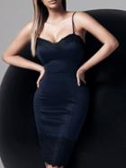 Choies Black Crochet Lace Trim Split Cami Bodycon Dress