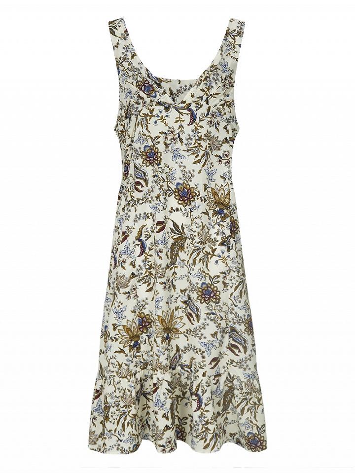 Choies Multicolor V-neck Floral Flounce Hem Dress