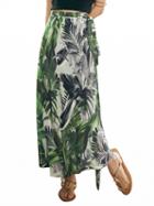Choies Multicolor Tropical High Waist Boho Maxi Skirt