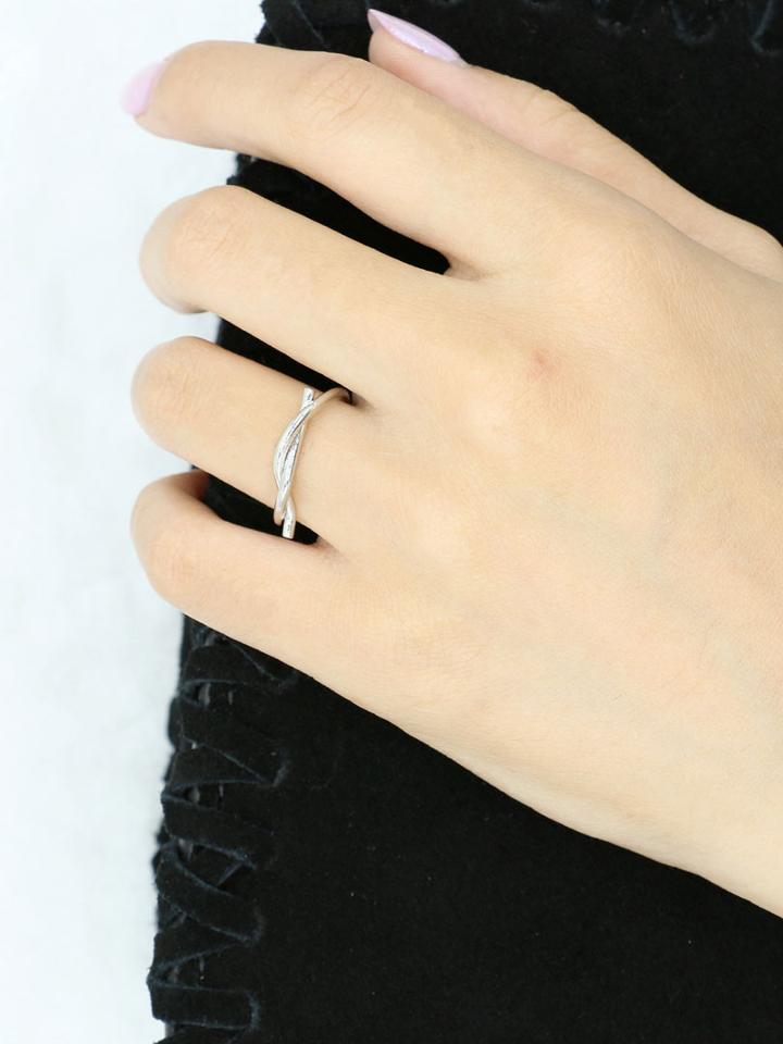Choies Silver Twisted Ring