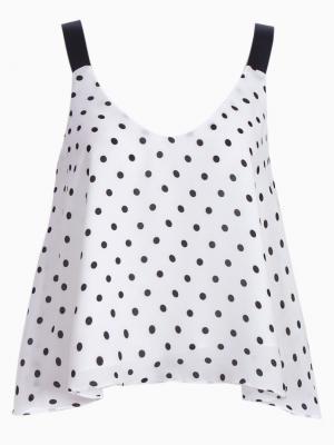 Choies V Neck Polka Dot Loose Chiffon Vest
