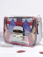 Choies Silver Pu Print Detail Lock Catch Front Chic Women Shoulder Bag