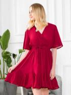 Choies Red Wrap Front Tie Waist Mini Dress