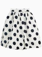 Choies White Polka Dot Skater Skirt