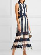 Choies Color Block Cut Out Tassel Midi Dress