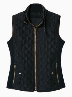 Choies Prussian Blue Cotton-padded Zipper Detail Waistcoat