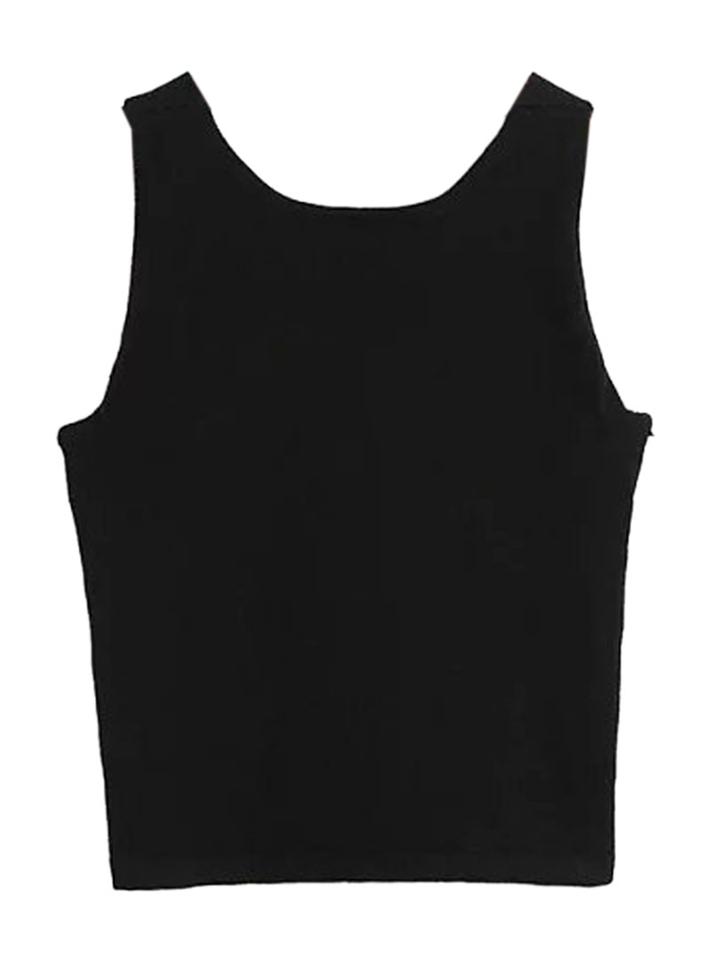  Black Sweater Tight Cropped Tank