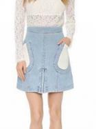 Choies Blue High Waist Denim Mini Skirt
