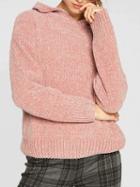 Choies Pink Long Sleeve Chic Women Knit Hoodie