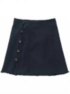 Choies Black High Waist Button Side A-line Mini Skirt