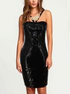 Choies Black Sequin Detail Bodycon Mini Dress