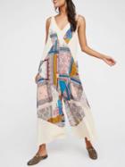 Choies Multicolor Chiffon V-neck Folk Print Chic Women Romper Jumpsuit