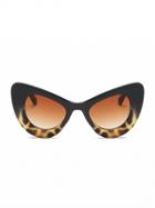 Choies Black Leopard Print Cat Eye Frame Sunglasses