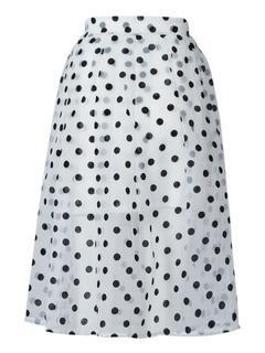 Choies Polka Dot Organza Midi Skirt