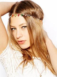 Choies Multicolor Stones Chain Headband