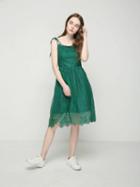 Choies Green High Waist Spaghetti Strap Lace Dress