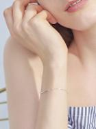 Choies Silver Elbow Pipe Detail Chain Bracelet