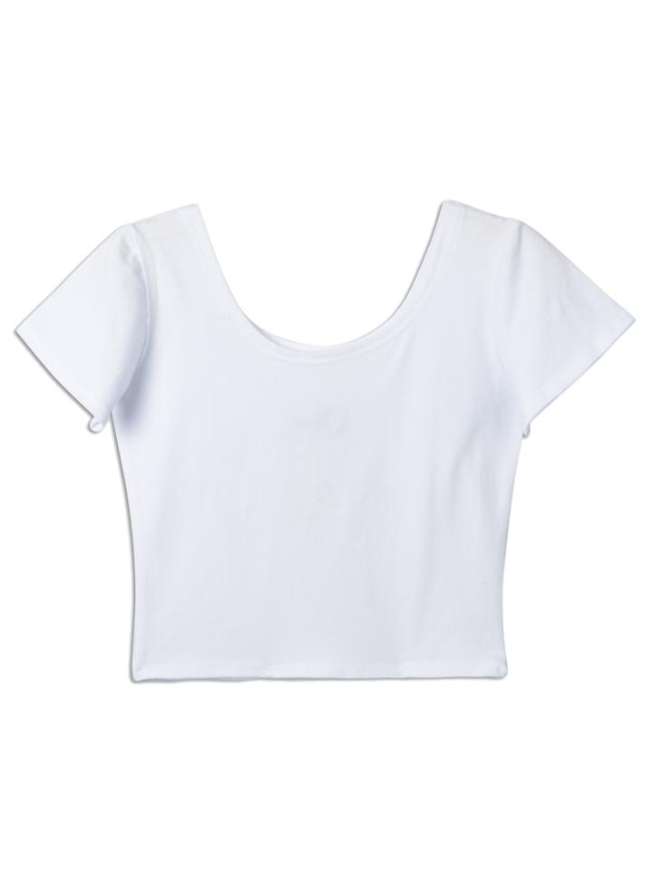  White Tight Crop Top T-shirt