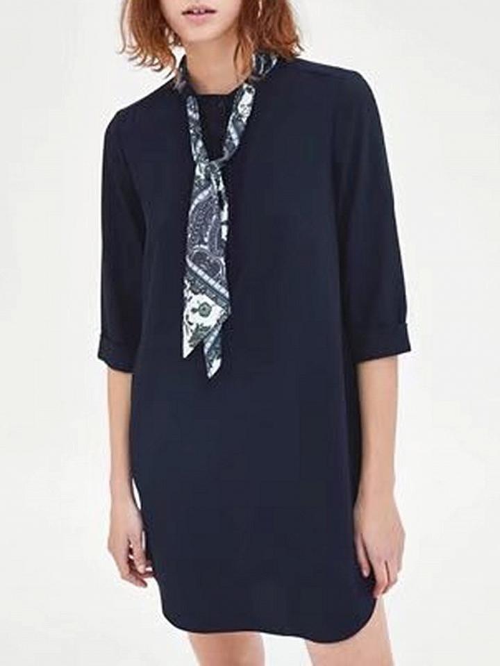 Choies Black 3/4 Sleeve Mini Dress