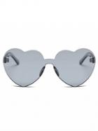 Choies Gray Heart Frame Sunglasses