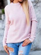 Choies Pink Open Back Long Sleeve Chic Women Knit Sweater
