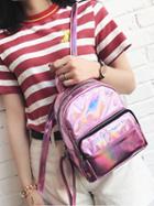 Choies Pink Zip Detail Chic Women Backpack