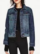 Choies Blue Washed Long Sleeve Denim Jacket