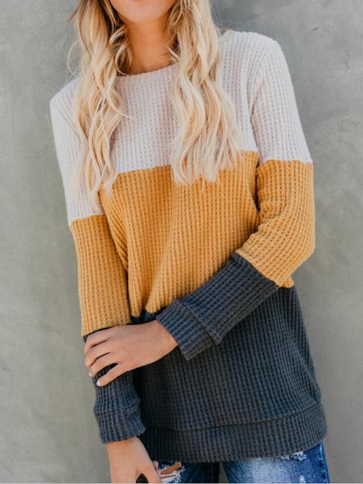 Choies Multicolor Long Sleeve Chic Women Knit Sweater