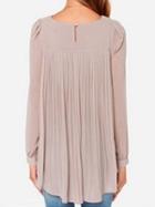 Choies Beige Keyhole Hi-lo Ruffle Pleat Chiffon Blouse