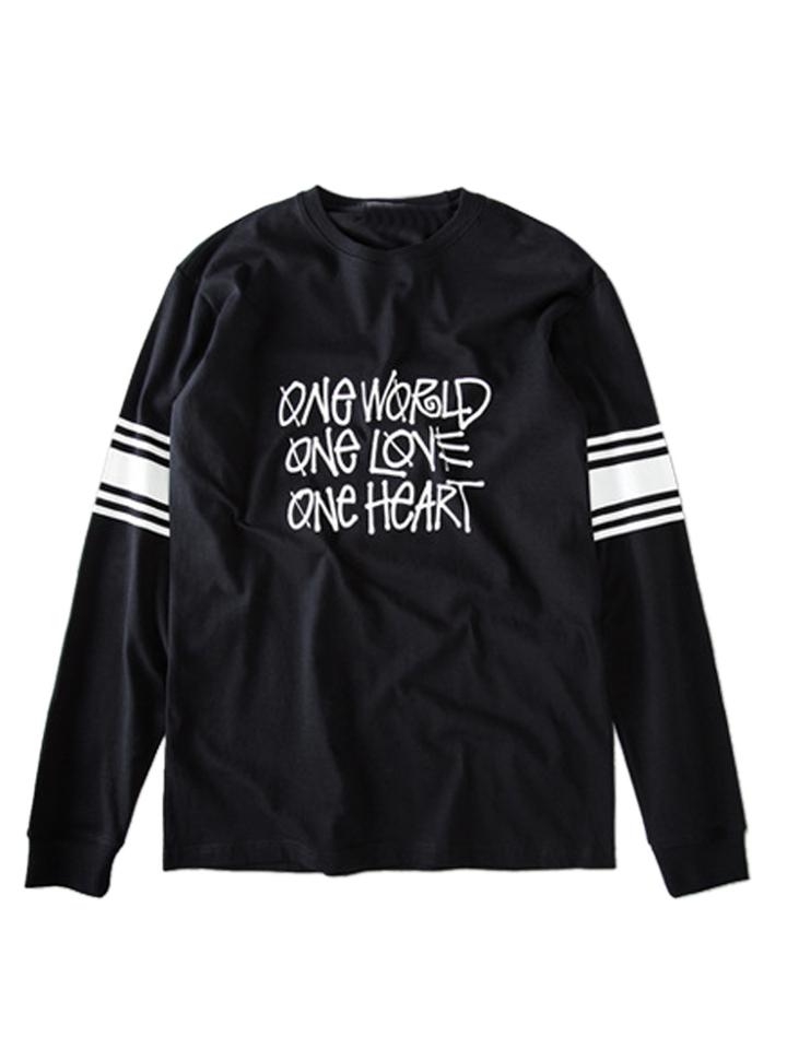 Choies Black Stripe And Letter Print Long Sleeve T-shirt