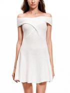 Choies White Off Shoulder Mini Dress