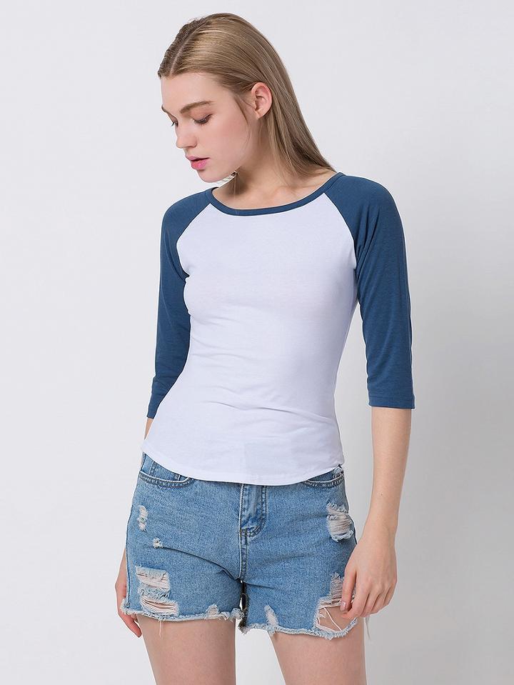 Choies White Contrast Half Sleeve T-shirt