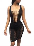 Choies Black Cut Out Detail Bodycon Mini Dress