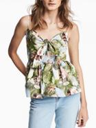 Choies Polychrome Knot Front Floral Print Cami Top