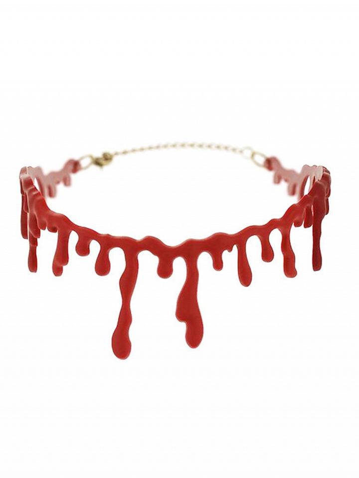 Choies Red Halloween Bloodstain Necklace
