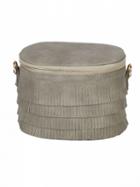 Choies Gray Fringe Detail Cross Body Toiletry Bag