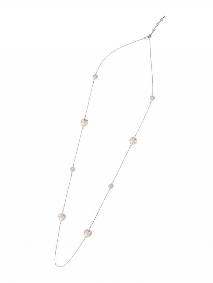 Choies Nude Stone Embellished Chain Necklace