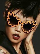 Choies Yellow Tiger Print Cat Eye Frame Sunglasses