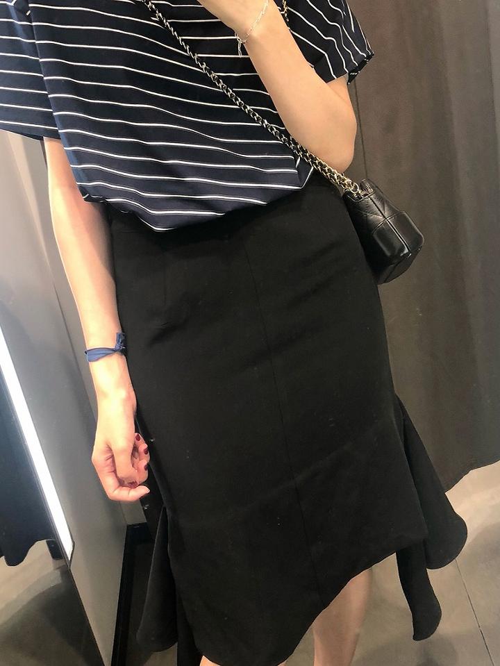 Choies Black High Waist Fishtail Hem Chic Women Pencil Skirt