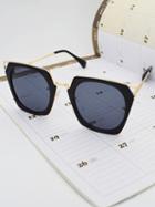 Choies Black Lens Metal Frame Square Sunglasses