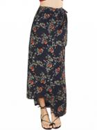 Choies Multicolor High Waist Floral Boho Wrap Maxi Skirt