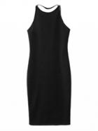 Choies Black Backless Body-conscious Dress