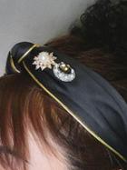 Choies Black Satin Look Diamond Embellished Vintage Women Headband