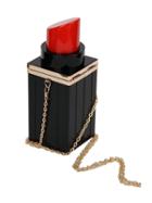 Choies Black Lipstick Shape Chain Clutch Bag