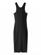 Choies Black Twist Back Split Bodycon Midi Dress