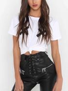 Choies White Crew Neck Xx Print T-shirt