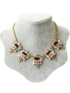 Choies Colorful Rhinestone Bohemia Necklace