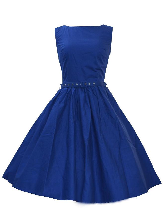 Choies Blue Vintage Sleeveless Midi Dress
