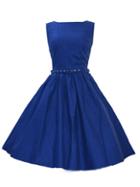 Choies Blue Vintage Sleeveless Midi Dress
